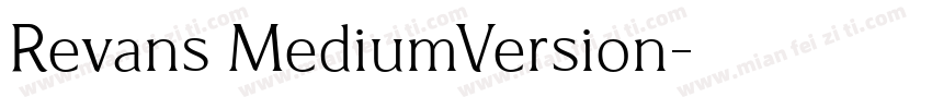 Revans MediumVersion字体转换